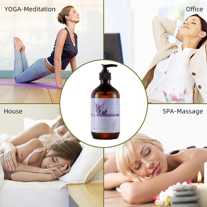 [Australia] - Massage Oil for Relaxing, Warming, Joint Pain Sensual Massage Oil Lavender Massage Oils for Massage Therapy Moisturizing Massage Oil for Men and Women (Lavender Flavor) 