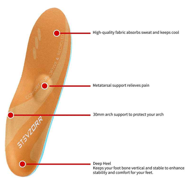 [Australia] - ORHILYA Plantar Fasciitis Pain Relief Men Work Boot Insert Arch Metatarsal Support Orthotics Shoes Insole Women Flat Feet Heel Spur Cushion Orthopedic Sole for Pronation Absorb Shock Yellow MEN (11-11 1/2) | WOMEN (13-13 1/2) --295MM-11.61" 