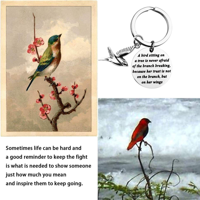 [Australia] - MAOFAED Inspiration Gift Bird Gift Bird Lover Gift Believe in Yourself Faith Gift A Bird Sitting on a Tree is Never Afraid of The Branch Breaking 