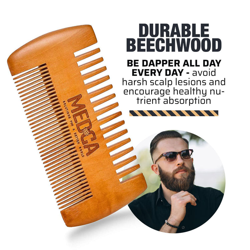 [Australia] - Wooden Beard and Comb Set for Men - Perfect for Beards Head Hair and Mustaches Men's Grooming Kit for Styling, Applying Beard Oils and Balms for Better Hair Care Growth and Impressive Hair Health 