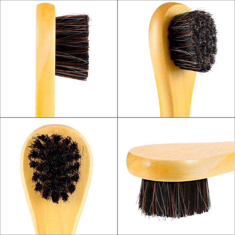 [Australia] - Jovitec 3 Pieces Horsehair Shoes Polish Brushes Care Clean Daubers Applicators (Set A) 