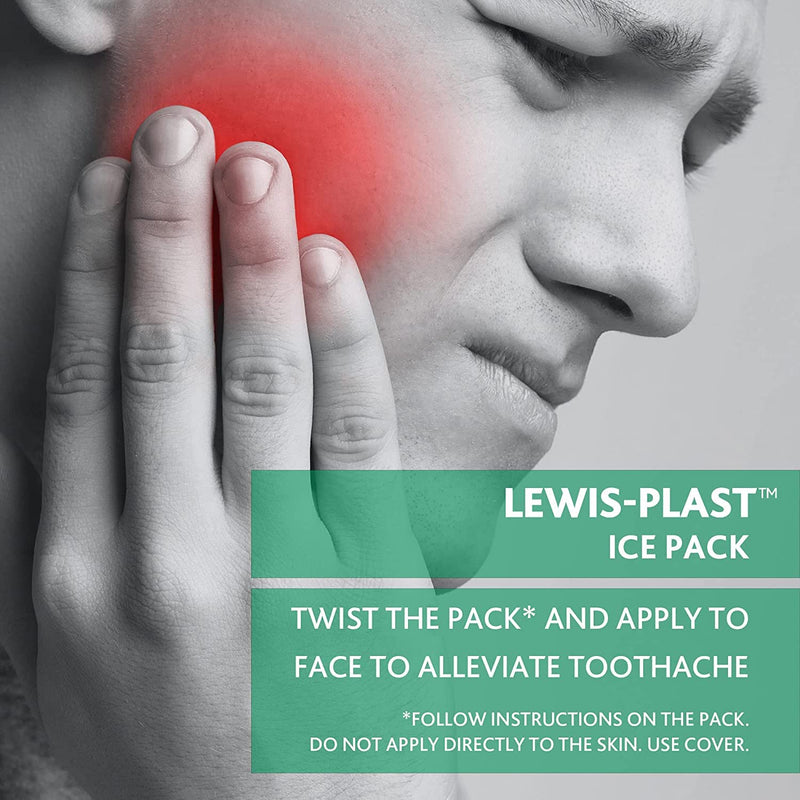 [Australia] - Lewis-Plast Premium Instant Ice Pack - Disposable Cold Therapy Ice Packs, Instant Pain Relief for Back, Neck, Ankle, Sprains, Headaches and Toothache 
