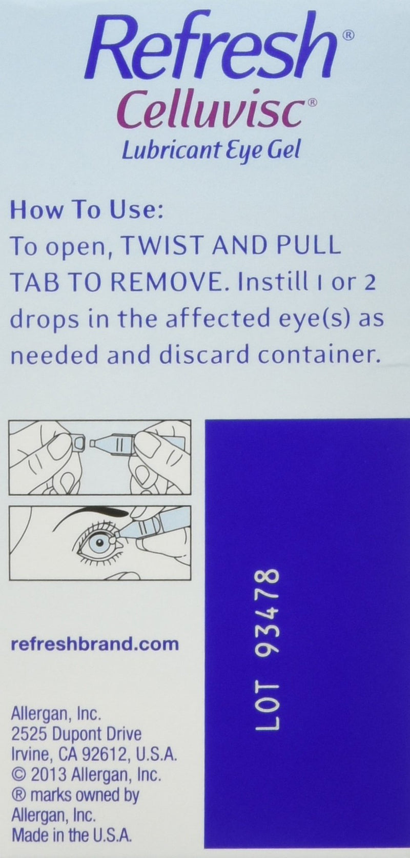 [Australia] - REFRESH CELLUVISC Lubricant Eye Gel Single-Use Containers 30 ea (Pack of 2) 