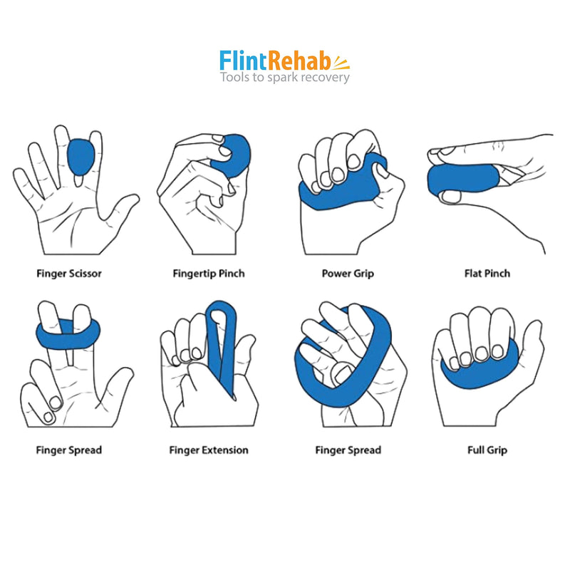 [Australia] - FlintRehab Premium Quality Therapy Putty (4 Pack, 3-oz Each) for Hand Exercise Rehab. Fidgeting, and Stress Relief… 