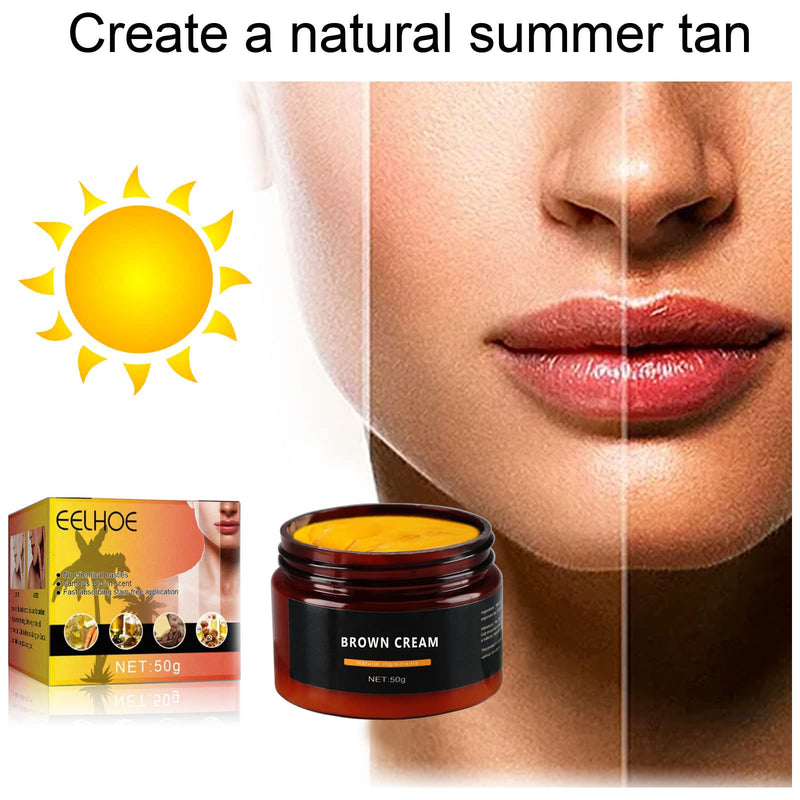 [Australia] - JOKBEN 2PCS Brown Tanning Accelerator Cream, Brown Tanning Cream, Carrot Oil Tanning Cream for Sunbeds, Natural Ingredients Intensive Tanning Gel for Outdoor 