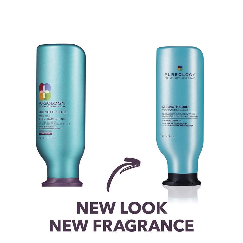 [Australia] - Pureology | Strength Cure Strengthening Shampoo & Conditioner Duo Set 266ml| For Damaged, Colour Treated Hair 