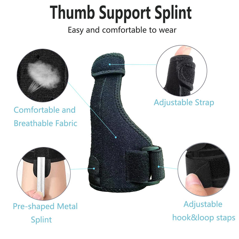 [Australia] - Thumb Splint Spica Brace|Provides Support to Wrist & Thumb|Guards Left or Right Hand|For Fracture Arthritis Tenosynovitis & Carpal Tunnel Syndrome|Adjustable for Left or Right Hand 