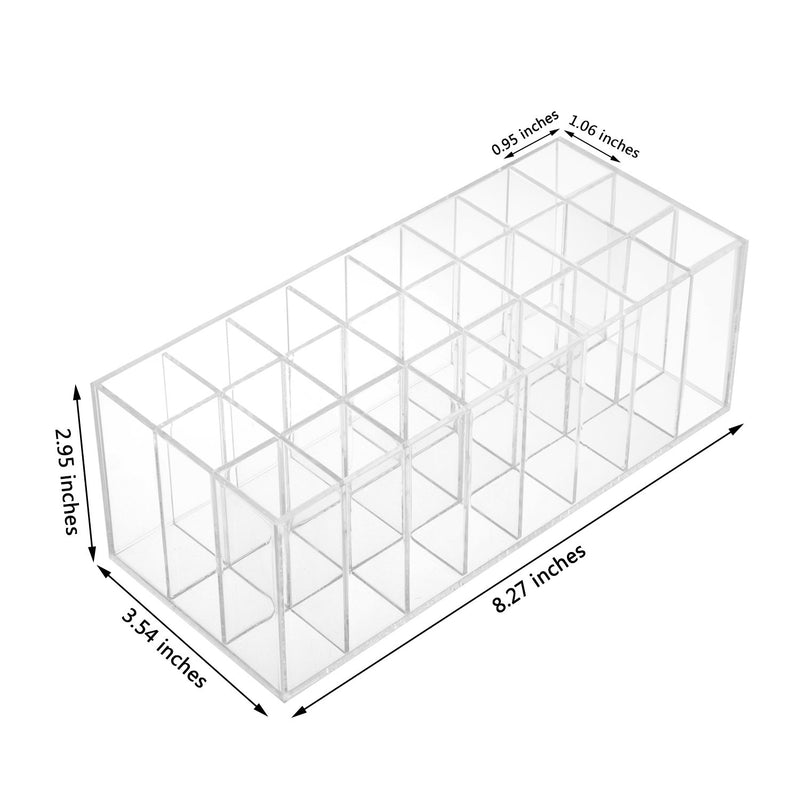 [Australia] - HBlife Lip Gloss Holder Organizer, 24 Spaces Clear Acrylic Makeup Lipgloss Display Case 