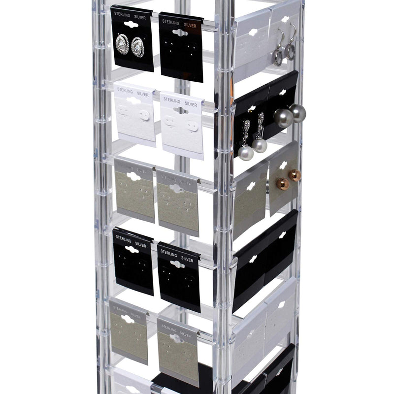 [Australia] - Mooca Plain 2" x 2" Black Hanging Earring Cards Earring Card Holder, Earring Display Cards for Ear Studs, Velvet Plastic Display Earring Card Holder for Jewelry Accessory Display, 100 Pieces 