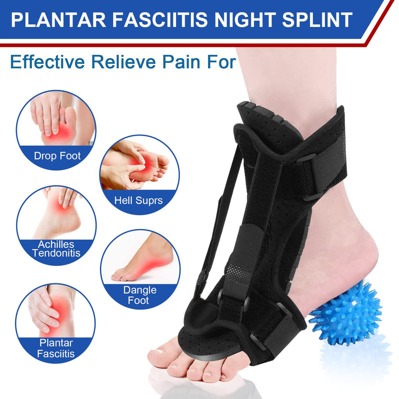 [Australia] - Plantar Fasciitis Night Splint, Turwella 2022 New Upgraded Adjustable Foot Drop Orthotic Brace for Plantar Fasciitis, Arch Foot Pain, Achilles Tendonitis Support for Women, Men (NEW) 