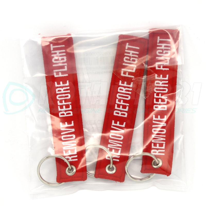 [Australia] - Remove Before Flight Key Chain - 3 Pack Red by Rotary13B1 