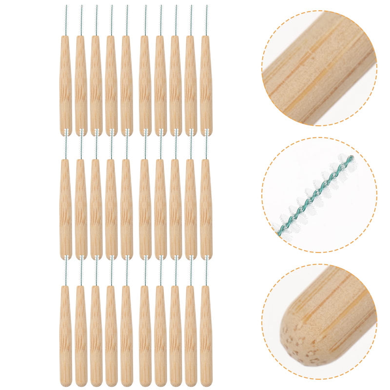 [Australia] - Healifty 30pcs Biodegradable Bamboo Handle Interdental Brushes Between Teeth Cleaner Toothpick 