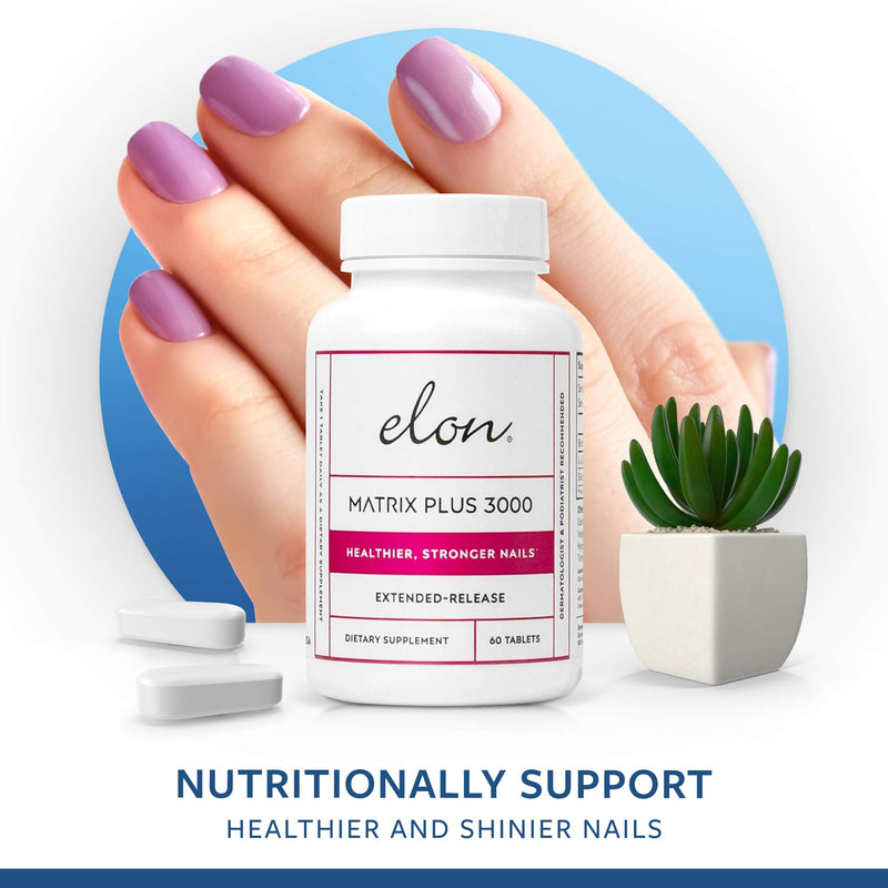 [Australia] - Elon Matrix Plus 3000 Biotin Vitamins for Nail Repair Strengthening and Growth (60 Tablets) 