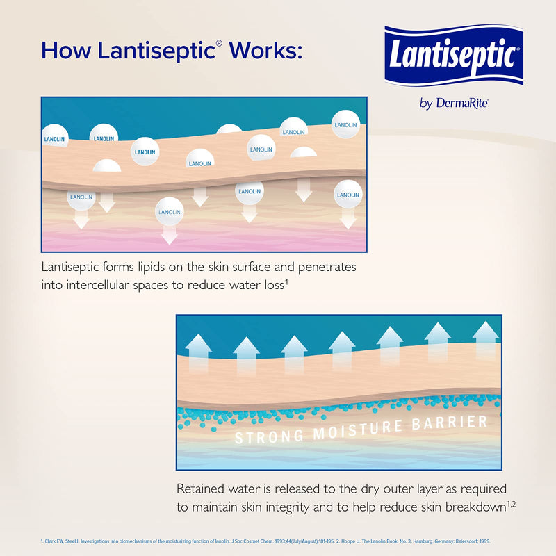 [Australia] - Lantiseptic Moisture Shield Original Skin Protectant – 50% Lanolin Enriched Skin Protectant Barrier Cream for Incontinence – Paraben Free, 3 Jars, 4.5oz Each 3 Pack 