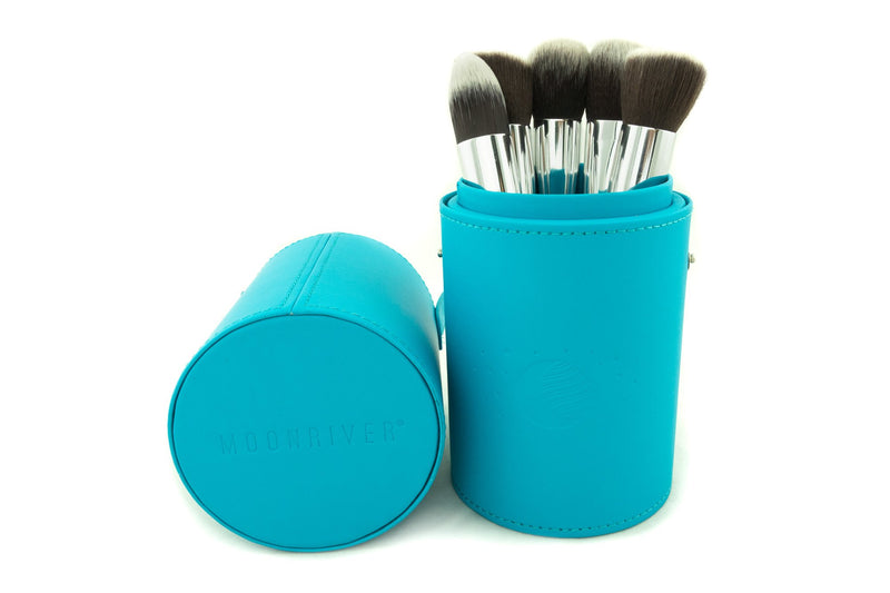 [Australia] - Moonriver Beauty Premium Makeup Brush Case, 9 Inch (Blue) Blue 