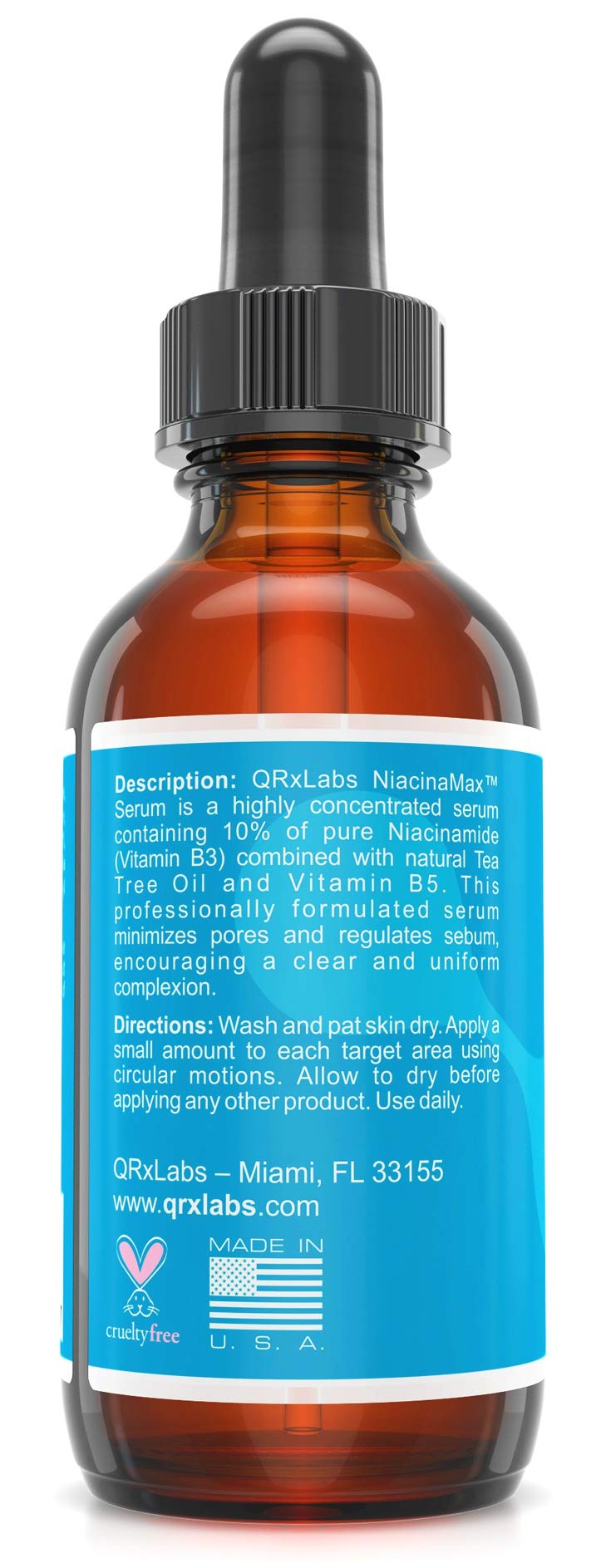 [Australia] - Niacinamax Serum With 10% Niacinamide (Vitamin B3), Tea Tree Oil, Calendula Extract, Allantoin And Vit. B5 & E - Enhanced Dermal Penetration - Shrinks Pores & Reduces Blemishes On Skin - 60 ml 