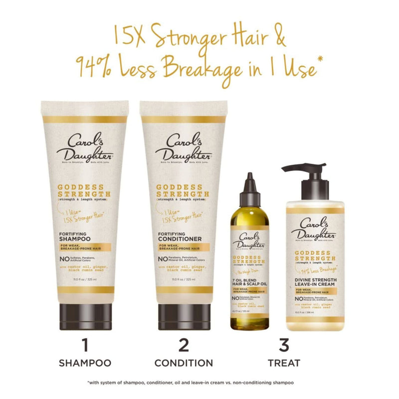 [Australia] - Carol’s Daughter Goddess Strength Conditioner with Castor Oil for Curly, Wavy, Natural Hair, Anti-breakage Deep Conditioner, Hair Mask and Detangler, Add Moisture to Dry, Damaged Hair, 11 fl oz 