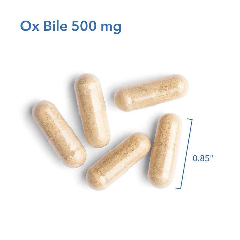 [Australia] - Allergy Research Group - Ox Bile 500 mg - Fat Digestion, Liver/Metabolic/GI Support - 100 Vegicaps 