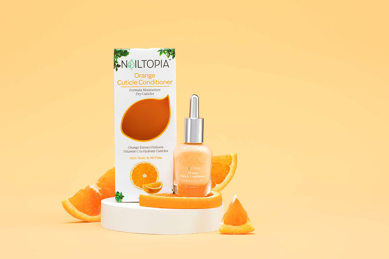[Australia] - Nailtopia - Cuticle Conditioner - Plant-Based, Non Toxic, Bio-Sourced, Strengthening & Moisturizing Superfood Treatment with Vitamin C - Orange Extract (Clear) - 0.41 oz 