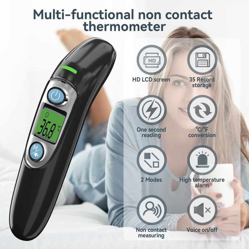 [Australia] - Metene Baby Thermometer for Fever, New Generation Professional Digital Medical Forehead and Ear Thermometer, thermoelectric Pile Sensor+3 Built-in Sensors for Best Accuracy, for Baby Kids and Adults 