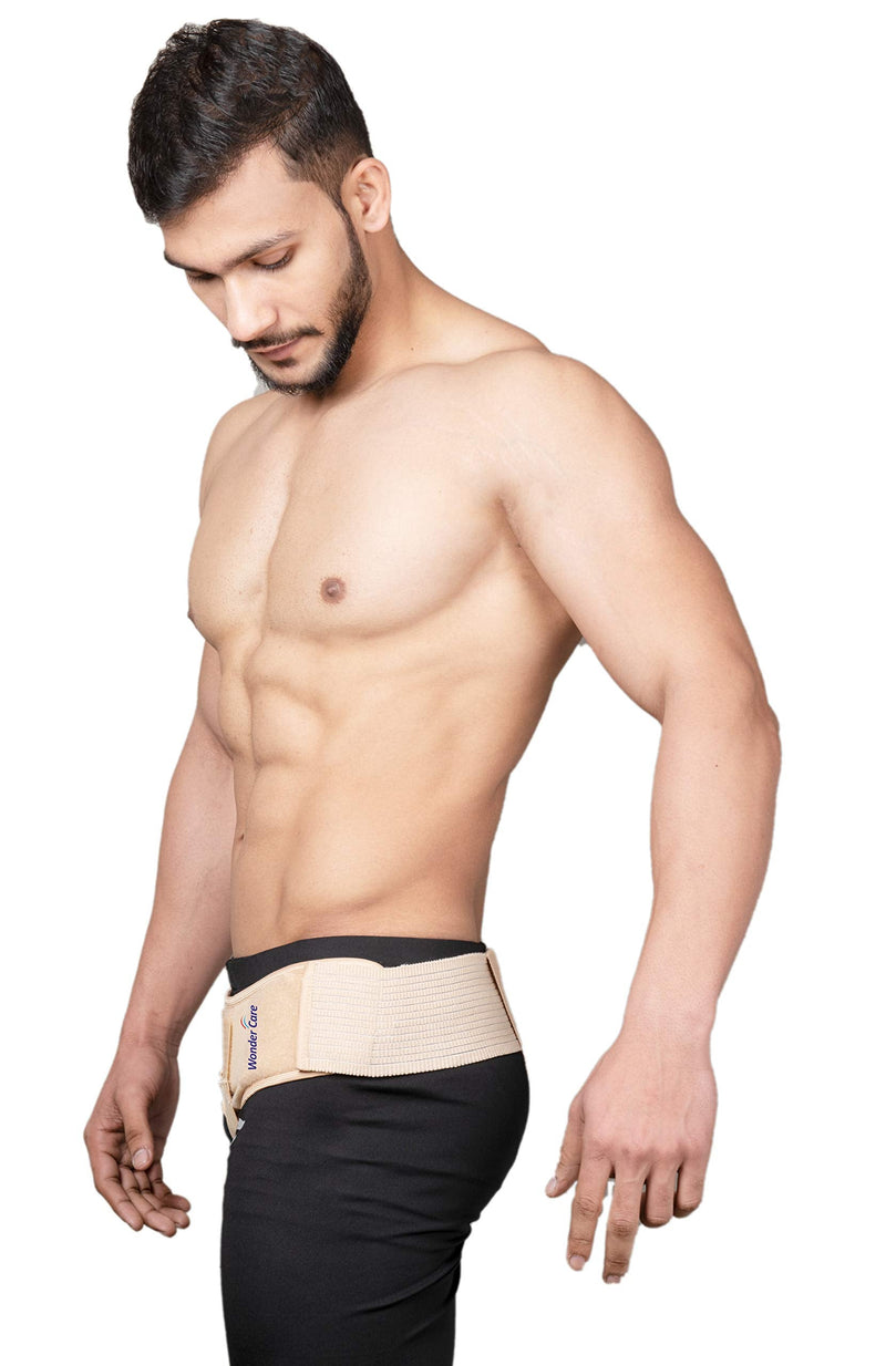 [Australia] - Wonder Care® Hernia Belt for Men - Groin Hernia Support for Men, 2 Removable Compression Pads & Adjustable Groin Straps, Double inguinal Hernia Truss Brace - S S (Pack of 1) 