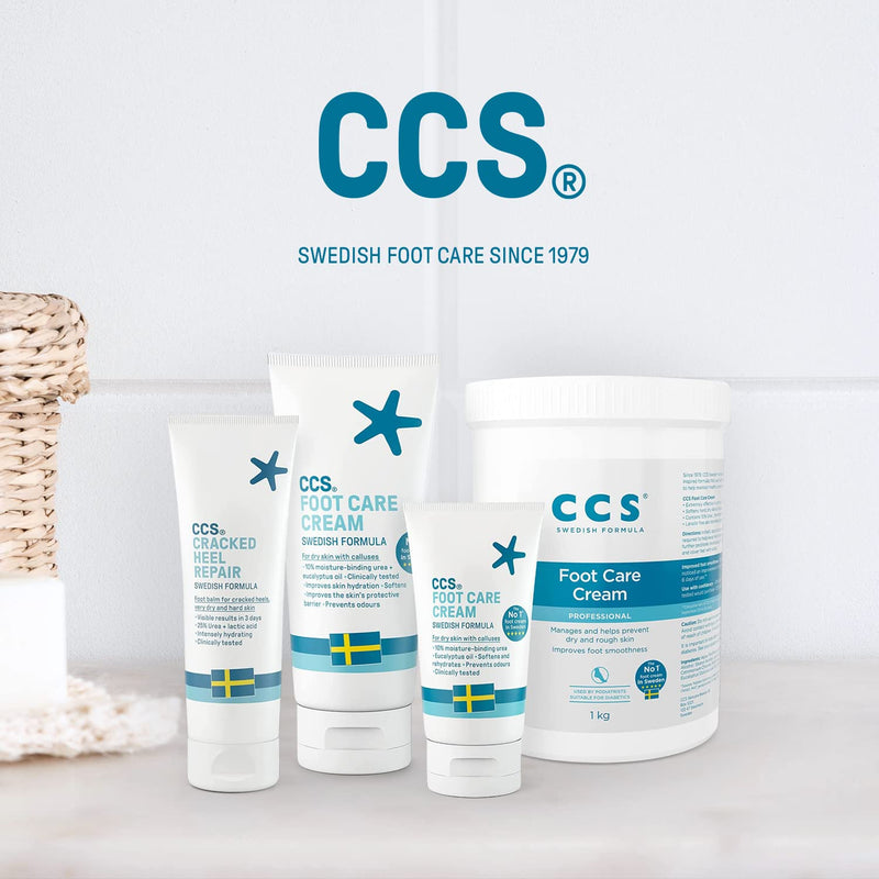 [Australia] - CCS Cracked Heel Repair Balm - Visible Results in 3 Days for Cracked Heels and Very Dry Feet, Contains 25% Urea and Lactic Acid, Clinically Tested 125ml 
