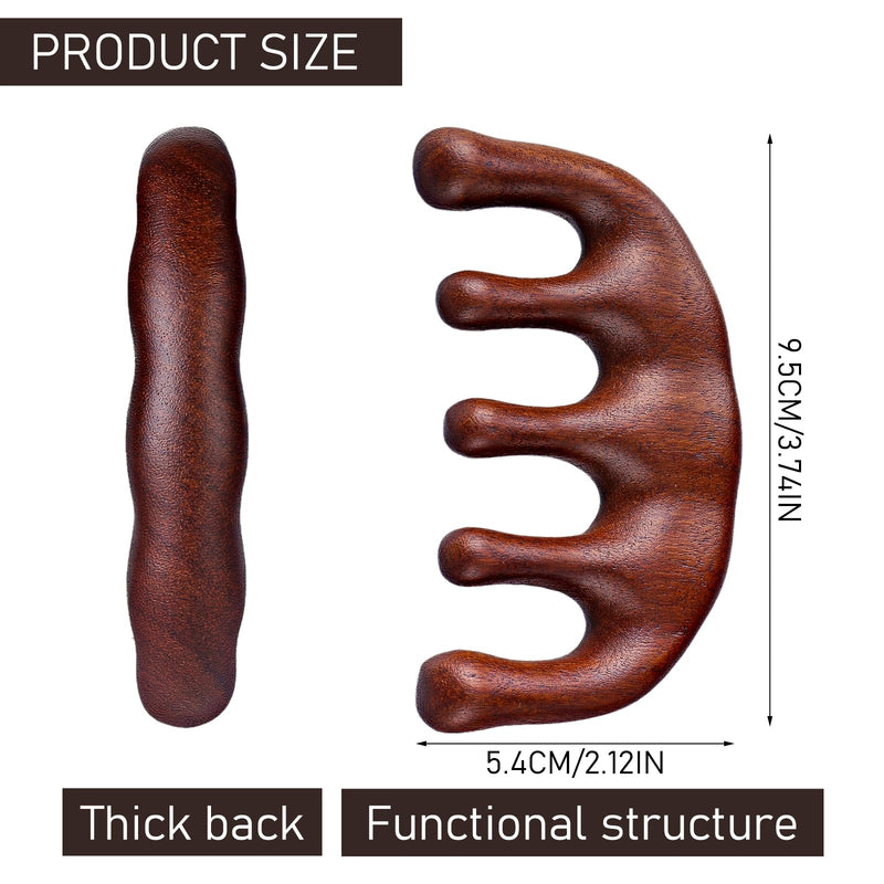 [Australia] - Amaxiu Wooden Massage Comb, Sandalwood Head Scalp Comb No Static Wide Tooth Comb for Head Scalp Scalp Stimulator Comb Gua Sha Comb Body Massage Tool for Men Women(Style-A) Style-A 