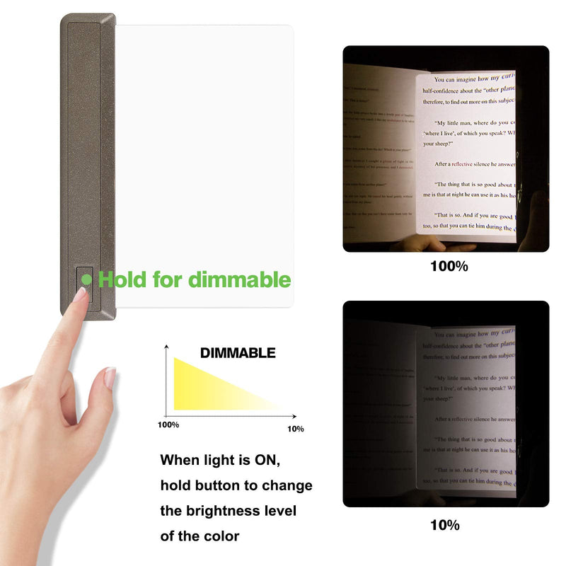[Australia] - HONGUT Rechargeable Full Page Magnifier, Ultra Bright 12 LEDs Handheld Magnifying Glass with Cool/Warm White Light, Adjustable Brightness Illunimated Magnifier for Eye-Care, Reading Small Prints 