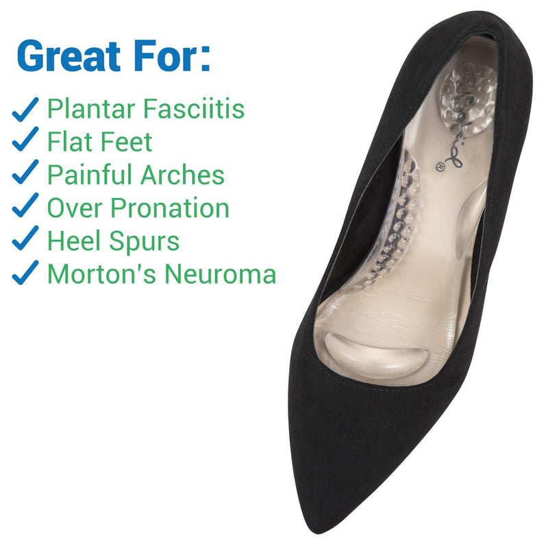 [Australia] - ViveSole High Heels Inserts for Women - Silicone Gel Dress Shoe Insole - Durable, Comfortable Metatarsal Pad - Orthopedic Foot Heel Cup for Plantar Fasciitis, Blister Prevention, Heel Spur Pain Relief 
