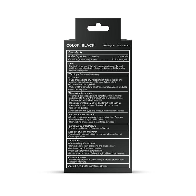 [Australia] - NUFABRX Pain Relieving Calf Compression Sleeve for Men & Women | Leg Compression Sleeves for Running | All Day Relief Against Shin Splints Tendonitis and Calf Cramps| One Size Fits All 
