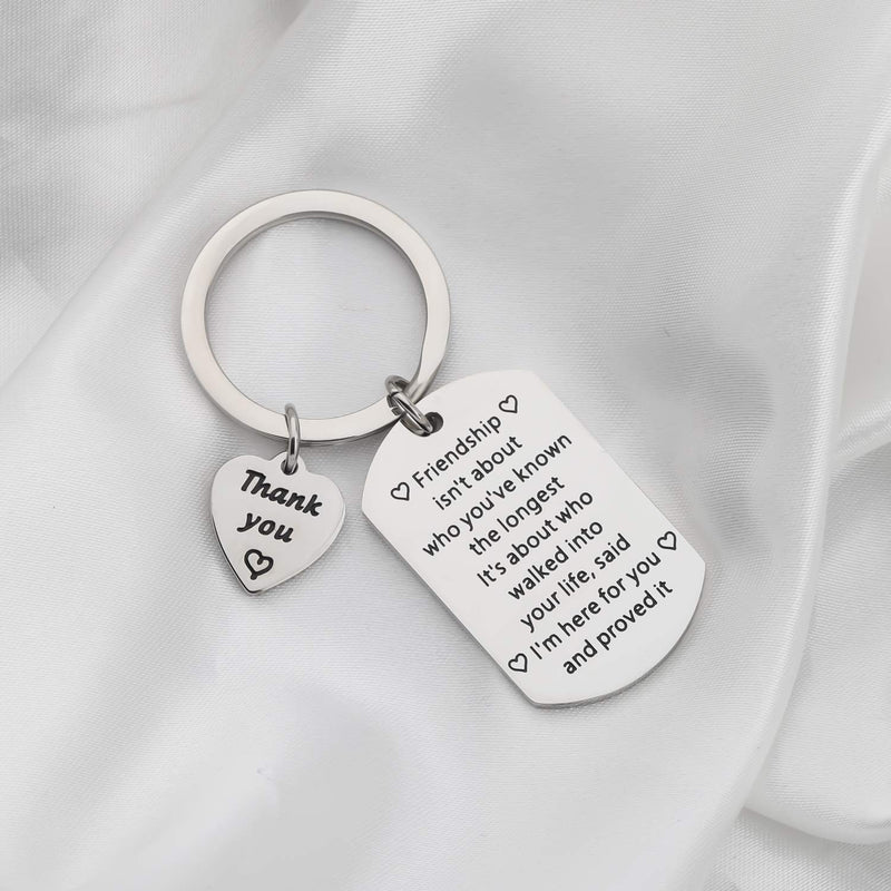 [Australia] - FUSTMW Friends Thank You Gift Friends Keychain I Feel So Lucky That My Friend is You Friendship Jewelry Going Away Gifts I am here for you 