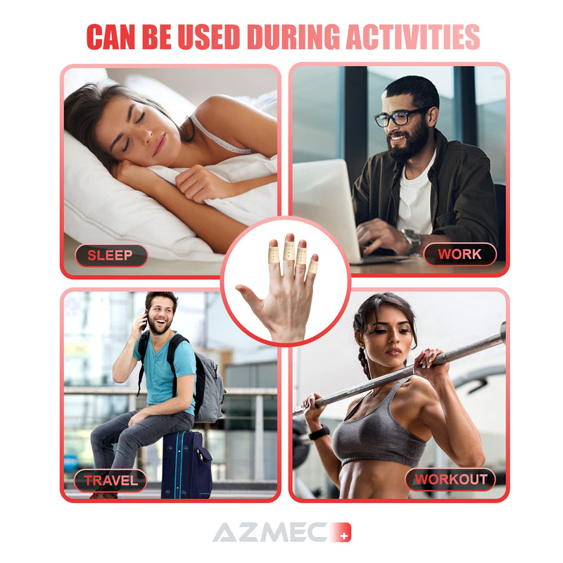 [Australia] - AZMEC Stax Finger Splints – Lightweight, Breathable Mallet Finger Splint - Size 7 DIP 9.0 cm, Flesh Color, Sold per DZ 