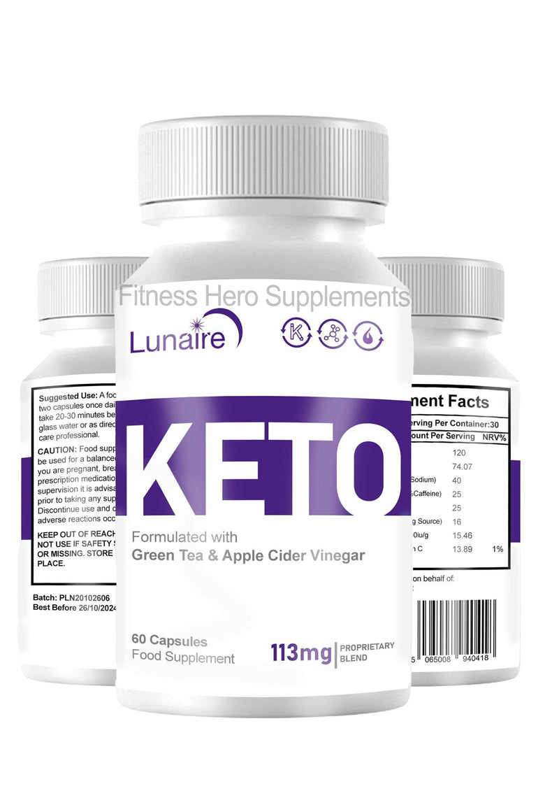 [Australia] - Lunaire Keto - Ketogenic Weight Loss Support for Men & Women - 1 Month Supply - Fitness Hero Supplement 