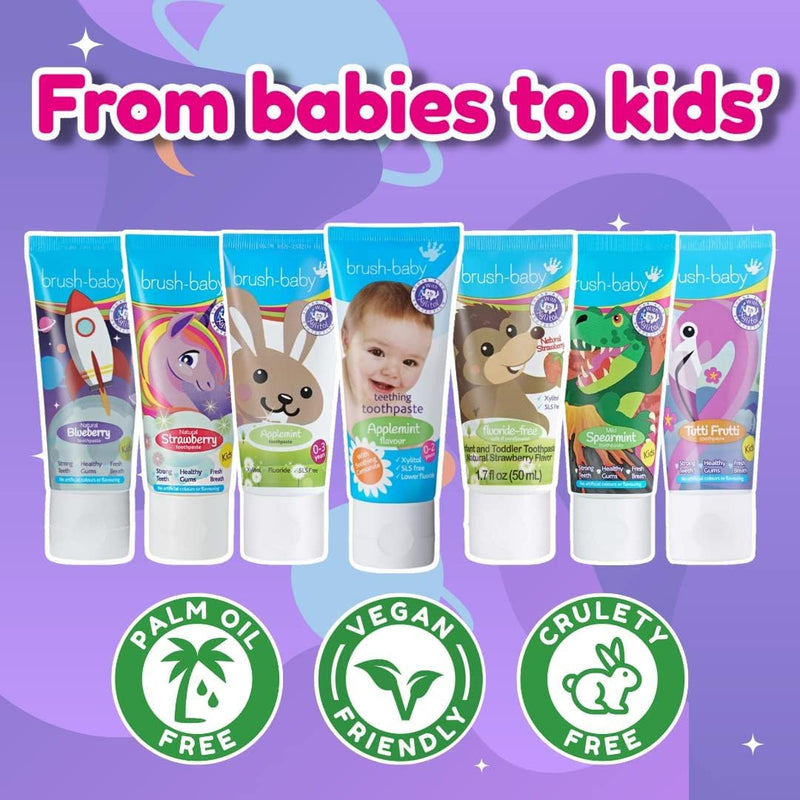 [Australia] - brush-baby Natural Blueberry Flavoured Rocket Toothpaste (3+ Years) 50ml Tube 