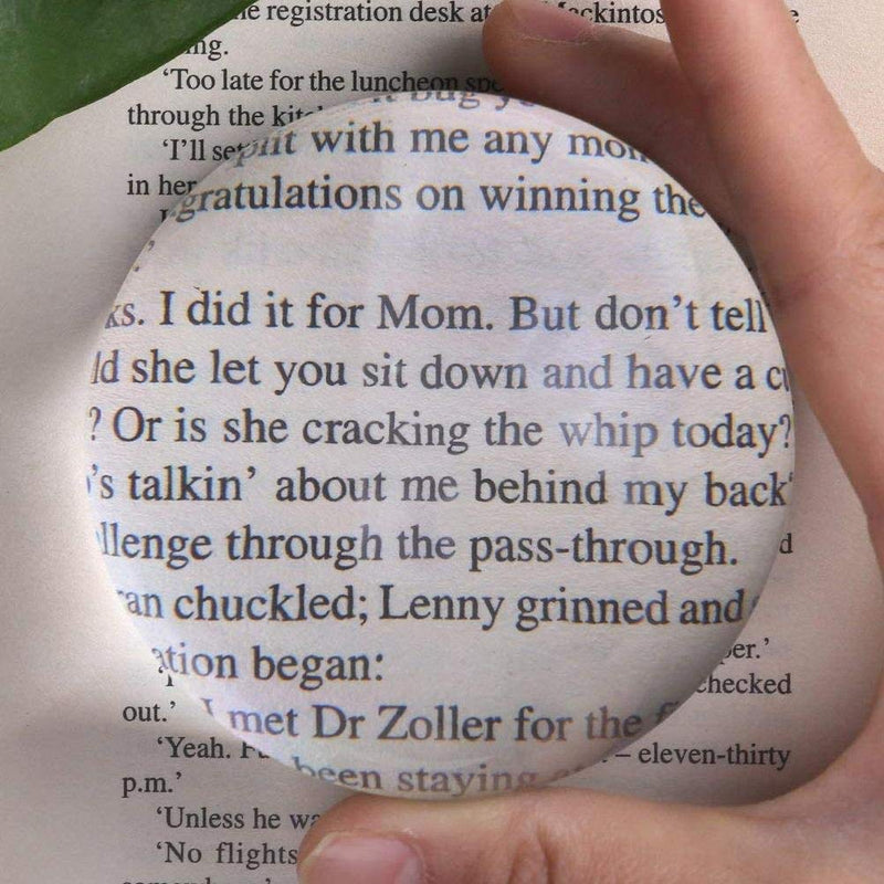 [Australia] - 6X Reading Magnifier, 3 Inch Acrylic Paperweight Reading Dome Magnifying Glass with Pouch for Glass Optical Half Ball Lens 