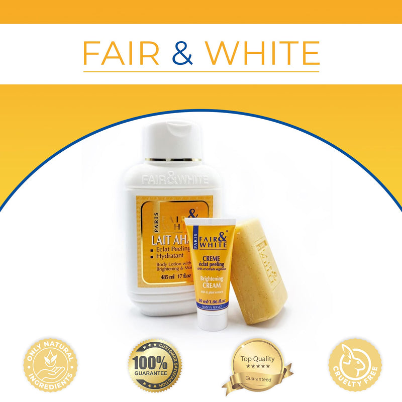 [Australia] - Fair & White Original AHA Body Lotion | 17 Fl oz 485 ml | Skin Lightening Cream, Hyperpigmentation Treatment, Dark Spots Corrector on: Body, Knees, Armpits Elbows 