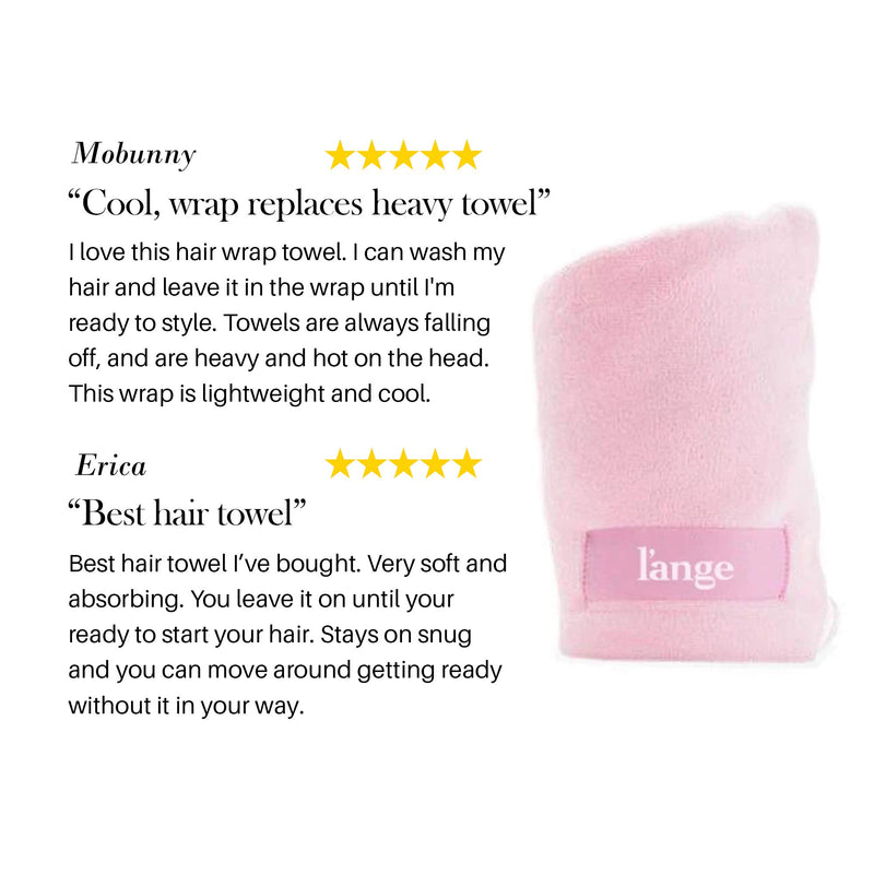 [Australia] - L'ange HAIR WRAP Towel Fast-Drying - Pink Microfiber Hair Wrap Towels for Women, No Frizz Hair Towel for Curly, Long, Thin, Short Hair, Absorbent Towel for Sleeping, Showering, MSRP $20 (Baby Pink) Baby Pink 