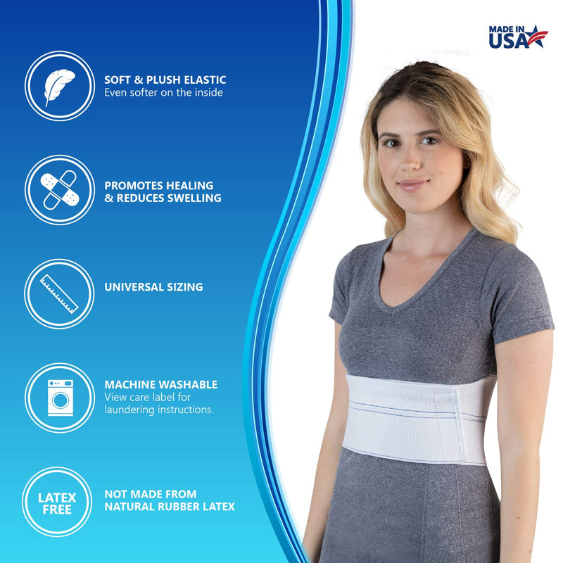 [Australia] - NYOrtho Elastic Rib Support Belt - Torso Compression Binder Binder Rib Brace Treatment,Wrap for Natural Healing (Female - Fits 45"-60" Chest) 45-60 Inch (Pack of 1) Female 