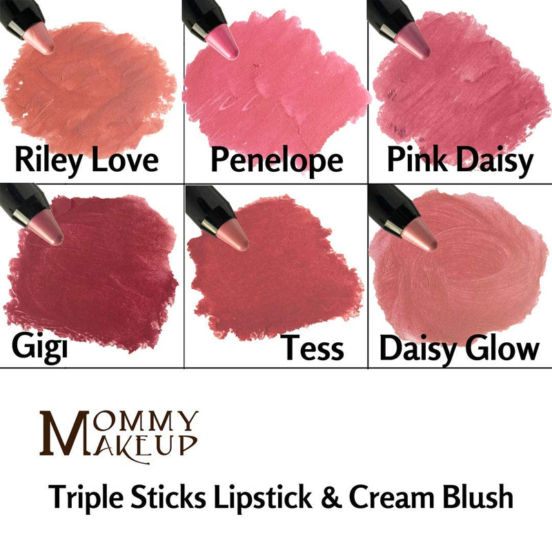 [Australia] - Triple Sticks Lipstick & Cream Blush - Moisturizing long-wearing lip color with medium coverage for lips and cheeks [Gigi] Gigi 