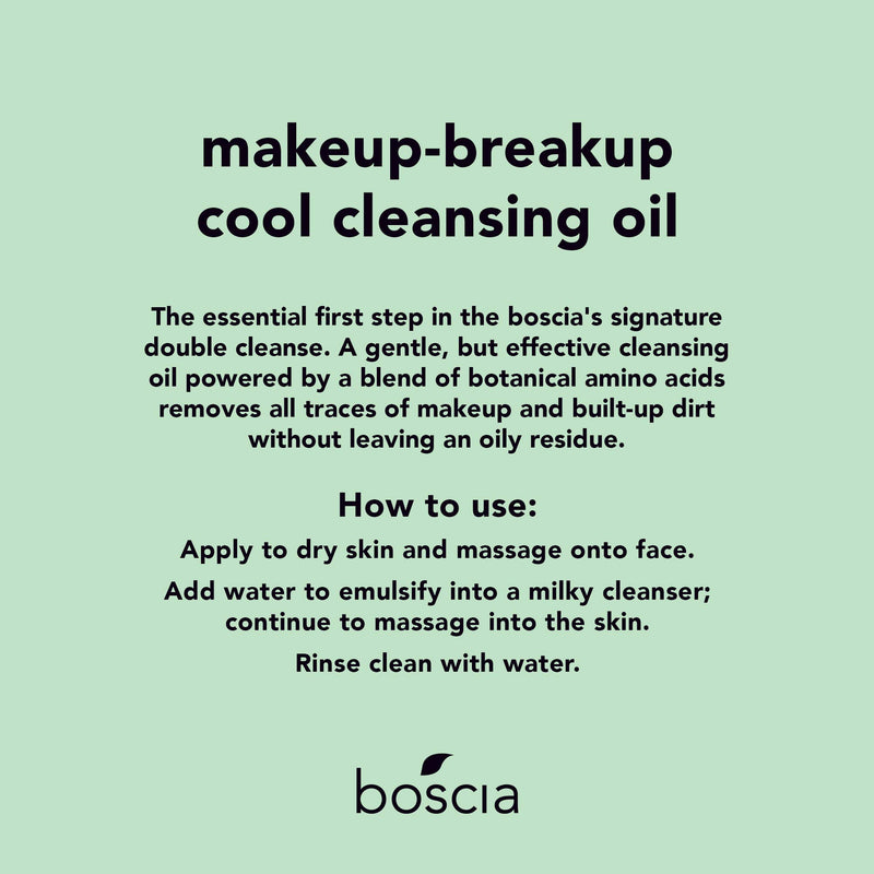 [Australia] - boscia MakeUp-BreakUp Cool Cleansing Oil - Vegan, Cruelty-Free, Natural and Clean Skincare, Natural Oil-Based MakeUp Remover, 150ml 