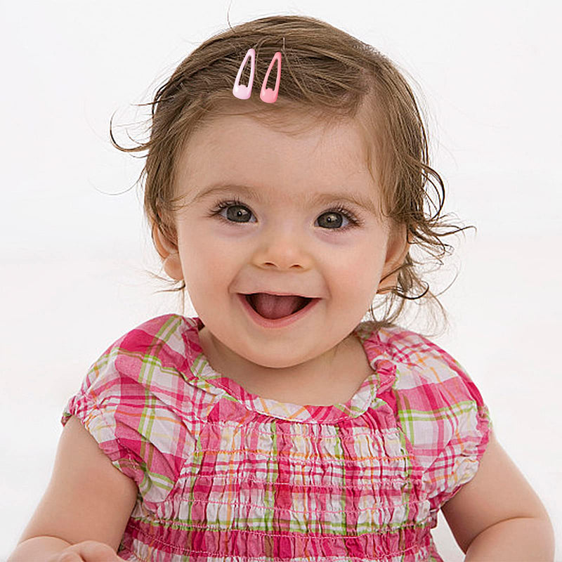 [Australia] - Jinlaili 30 Pcs Baby Snap Hair Clips, 3cm Metal Snap Hair Clips Kids, Mini Barrette Hair Clips, Candy Color Small Hair Clips, Baby Girl Hairpin, Hair Accessories for Toddlers, Baby, Girls, Colorful 