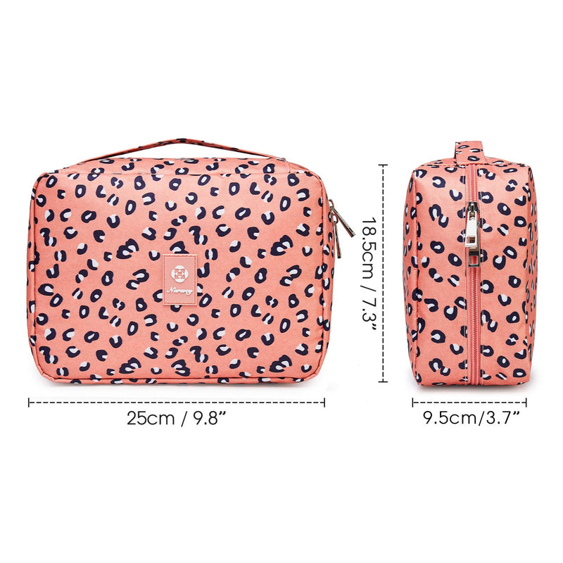 [Australia] - Hanging Travel Toiletry Bag Cosmetic Make up Organizer for Women and Girls Waterproof (Leopard) B-Leopard 