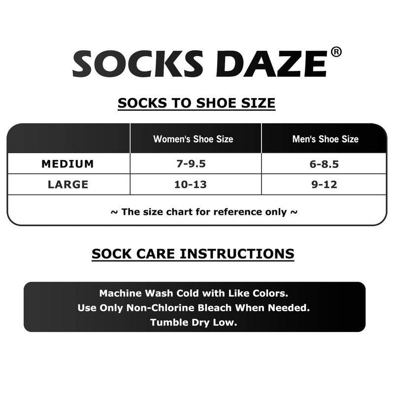 [Australia] - Non-Skid Diabetic Socks for Men Women with Grips, Socks Daze Non-Binding Crew Circulation Half Cushioned Non Slip Socks 9-11 2 Pairs Black+2 Pairs White 