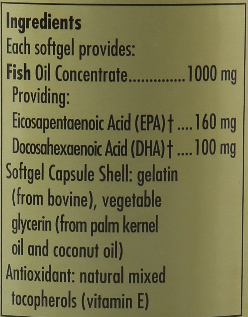 [Australia] - Solgar Fish Oil Concentrate 1000 mg Softgels - Pack of 120 - Supports Normal Functioning of Heart, Brain Function and Vision - Daily Wellbeing - Gluten Free 
