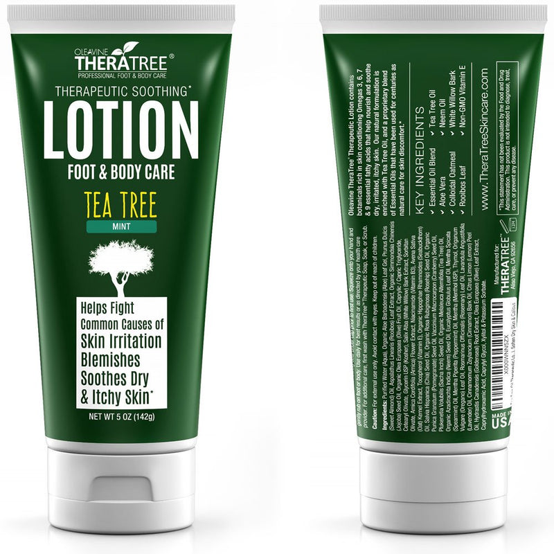 [Australia] - Tea Tree Oil Lotion with Neem Oil for Foot & Body - Helps Soothe Skin Irritation and Fight Body Odor - by Oleavine TheraTree 