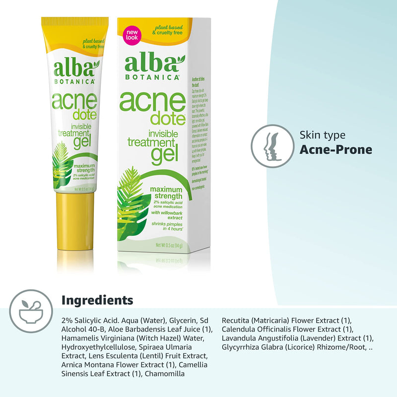 [Australia] - Alba Botanica Acnedote Maximum Strength Invisible Treatment Gel, 0.5 Oz 