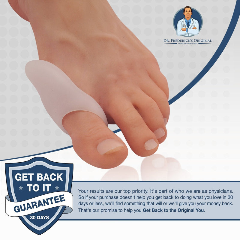 [Australia] - Dr. Frederick's Original Low-Profile Bunion Cushion Set - 2 Pieces - Gel Bunion Pad to Relieve Hallux Valgus Pain - Slim, Convenient, Reusable Bunion Shields - Perfect for Active Lifestyle 