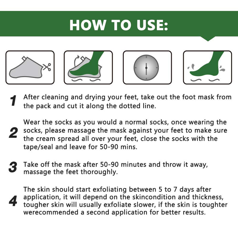 [Australia] - Foot Peel Mask - 5 Pack of Tea Tree Foot Mask - Removes Calluses,Dead and Dry Skin - Repairs Rough Heels, Foot Peeling Mask for Women and Men 