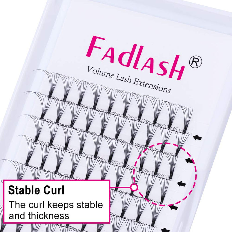 [Australia] - 2 Tray Volume Russian Lashes 7D Short Stem C Curl 0.10 Thickness 13mm+15mm Pre Made Russian Lashes Volume Lashes Russian Lashes Pre Made Russian Lashes(7D-0.10-C-13+15) 7D010C 13+15 