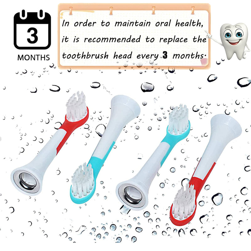 [Australia] - Kids Toothbrush Heads Compatible with Philips Sonicare Toothbrushs Replace HX6042/94, HX6340, HX6034, HX6321, HX6330, HX6331, HX6320 Replacement by Poweka (8pcs) 